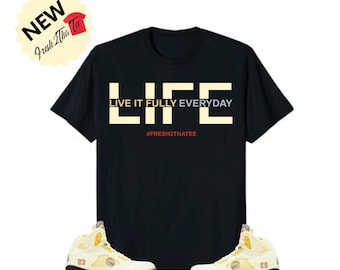 Shirt made to match Jordan 5 Retro OFF-WHITE Sail