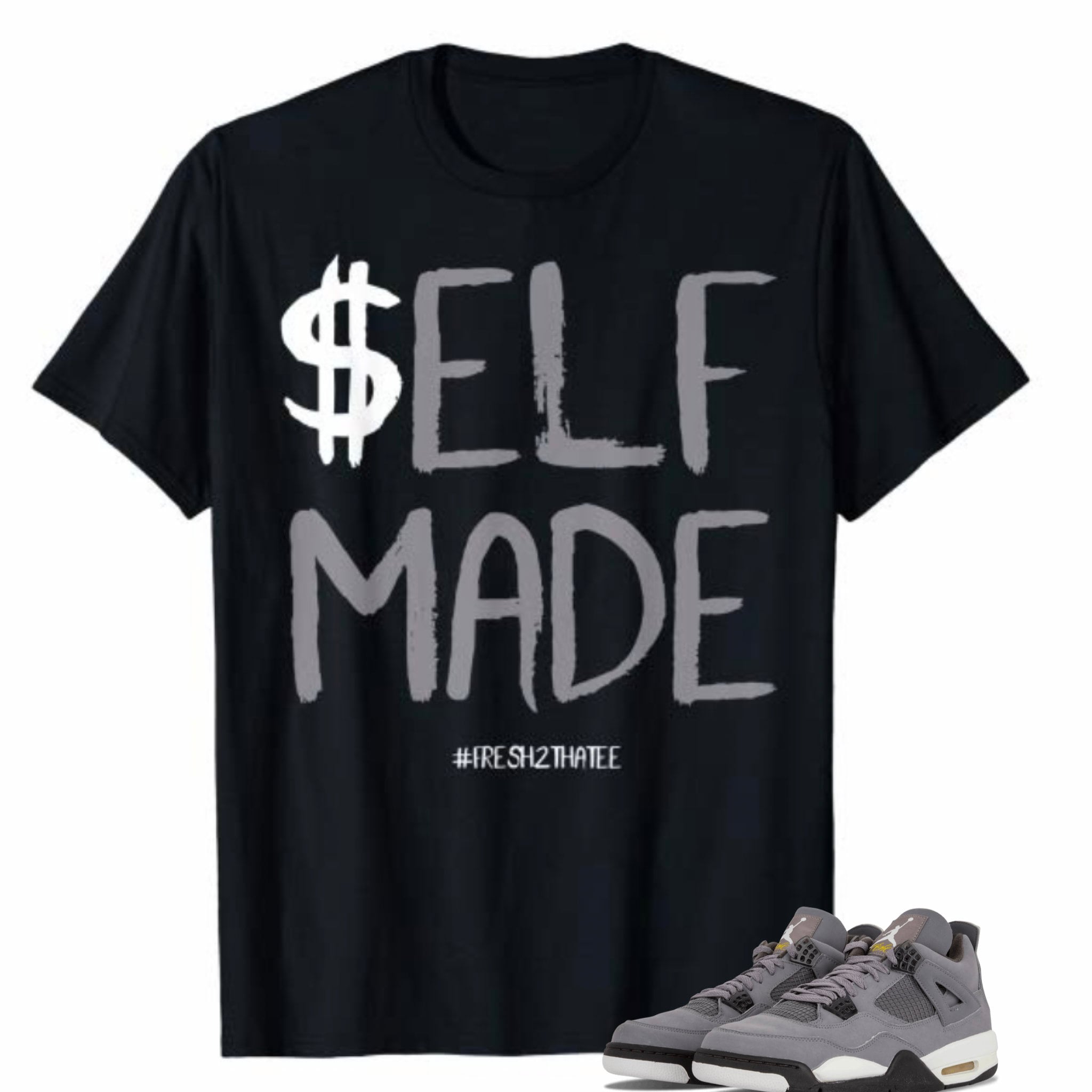 Self Made Shirt Made to Match Jordan 4 Cool Grey Etsy