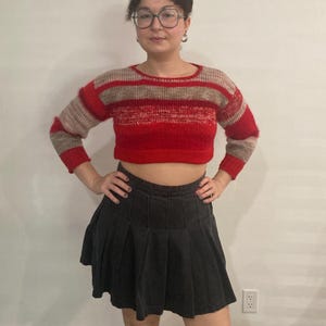 Hand Knit Mohair Cropped Sweater