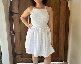 DOUBLE Eyelet BORDER Beach Portrait Halter Dress CUSTOM - Etsy