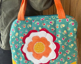 Quilted Applique Handbag