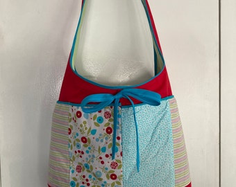 Patchwork Handbag in Red