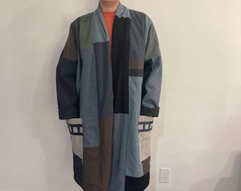 Patchwork Linen Coat