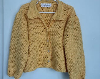 Little Girls Hand Crochet Cardigan