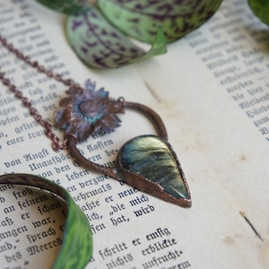 Flower Necklace, Gemstone Necklace Handmade - Boho & Hippie, Festival, Fairy Fairies, Elves, Witch Witches, Fantasy Jewelry -