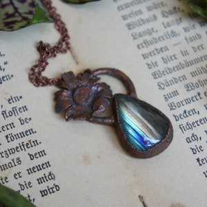 Flower Necklace, Gemstone Necklace Handmade - Boho & Hippie, Festival, Fairy Fairies, Elves, Witch Witches, Fantasy Jewelry -