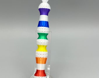 Bright rainbow 3d printed diamond painting pen  “Rainstick” see description
