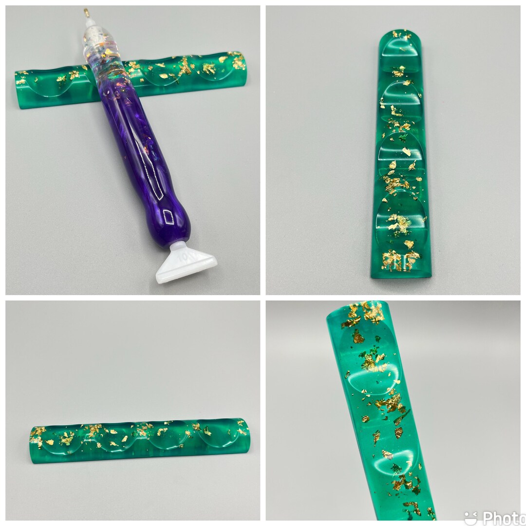Pen Rest Great for Diamond Painting Pens Etc. Jade With Gold Flake - Etsy