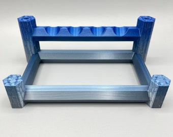 Diamond painting pen holder/stand 3d printed silver blue