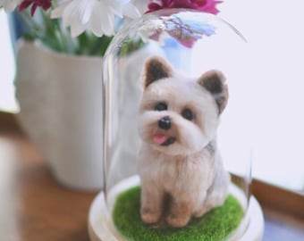 Pet Loss | Felted Dog Sculpture | Needle Felted Dog | Custom Pet Replica | Handmade Pet Portrait | Miniature Dog | Full Body | Pet Memorial