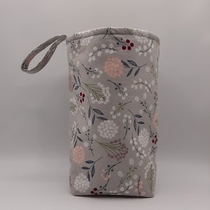 Waterproof, Car Trash Bag, Auto Trash Bag, Car Accessories, Gray Floral Trash Bag, Gear Shift Trash Bag