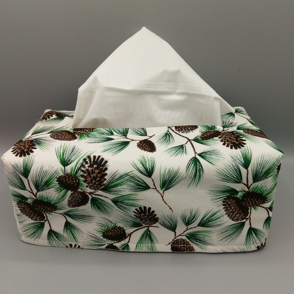 Tissue Box Cover, Pinecone Tissue Box Cover, Inside Cabin Decor, Kitchen Decor, Tissue Dispenser, Home gift