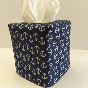 Tissue Box Cover With Anchor Striped Tissue Box Anchor -  Israel