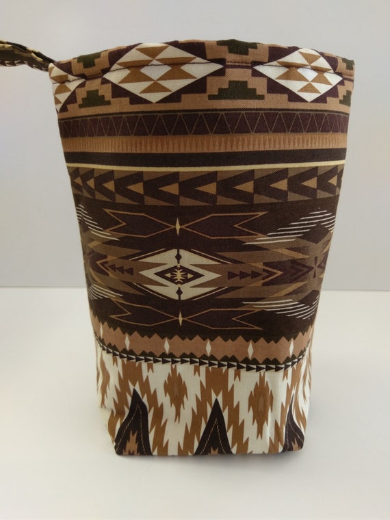 Car Trash Bag, Western Car Accessories, Western Brown Indian Design,  Reusable Trash Bag, Truck Accessories for Women, Washable Bag 