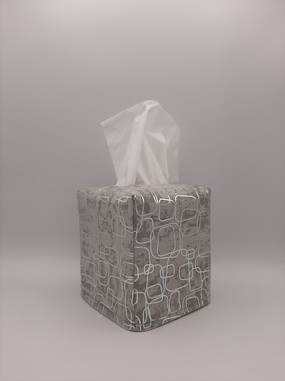 Grey tissue box holder deals