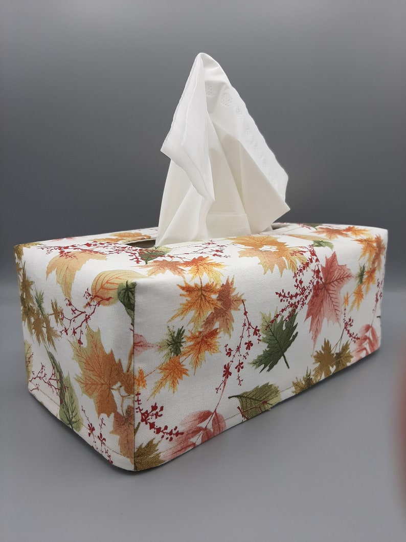 Fall Autumn Leaves Rectangle Tissue Box Cover Fall Rectangle Etsy