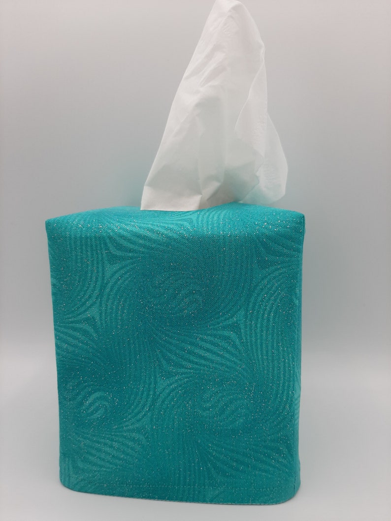 Turquoise Tissue Box Cover Turquoise Kleenex Cover Teal Etsy