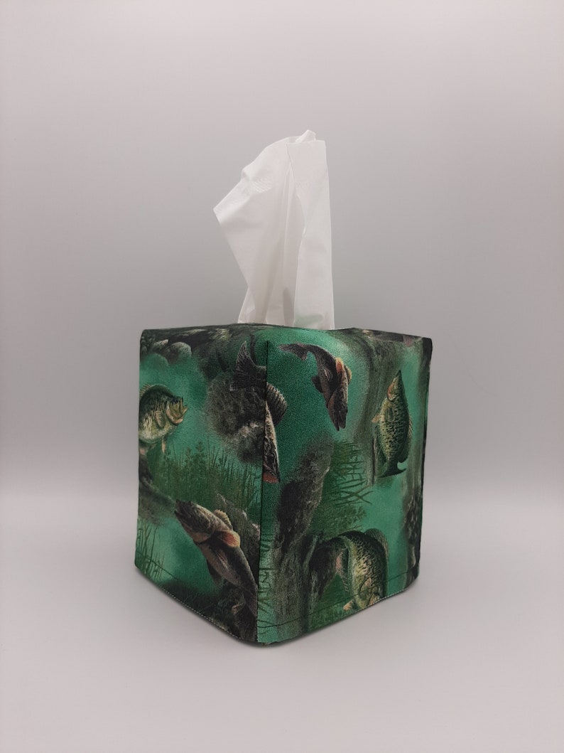 Fish Tissue Box Cover Fish Kleenex Box Cover Blue Gill Bass Etsy
