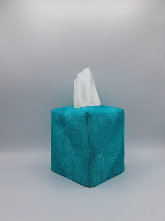 Turquoise tissue box cover deals