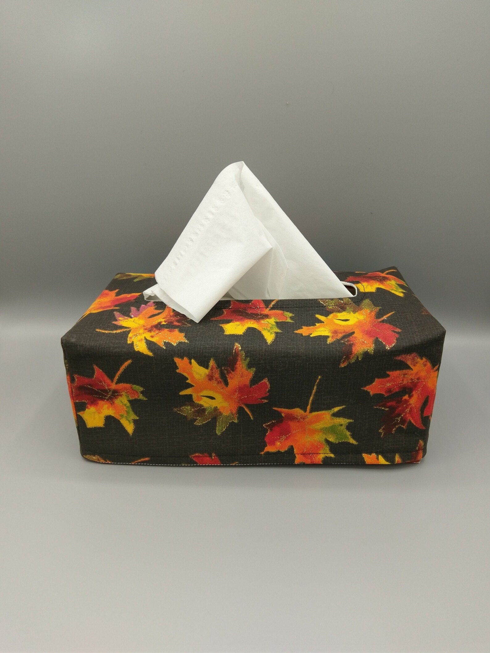 Fall Leaves Rectangle Tissue Box Cover Autumn Fall Leaves Etsy