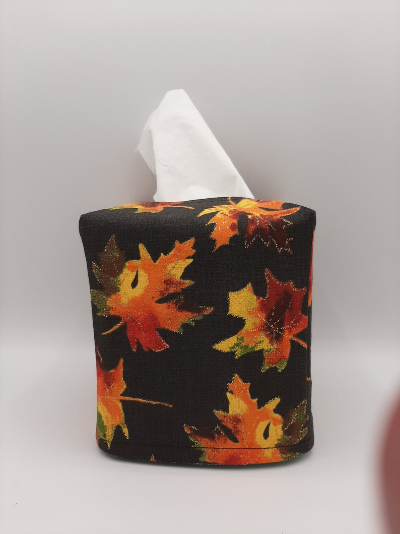 Autumn Fall Leaves Tissue Box Cover Square Tissue Box Cover Etsy