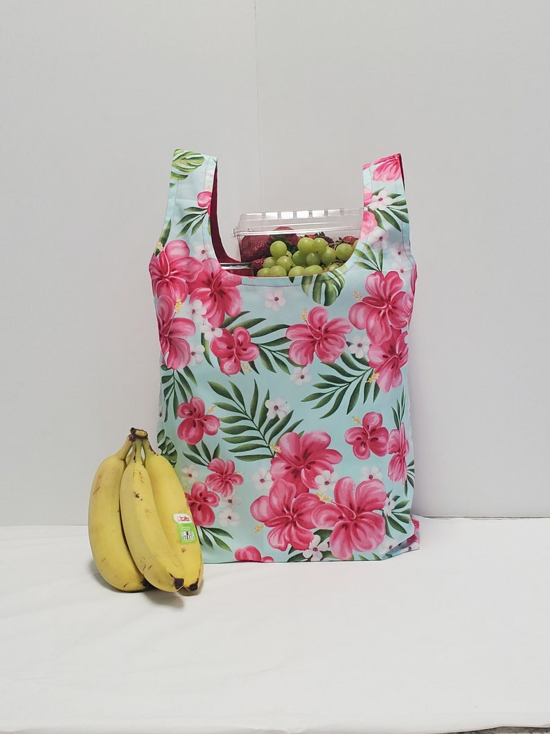 Hawaiian Grocery Shopping Tote Bag Reusable Shopping Bag Etsy