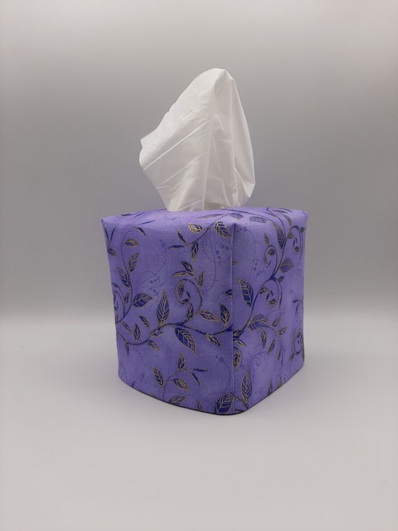 Purple tissue box cover deals