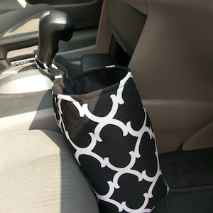 Car Trash Bag, Auto Trash Bag, Car Accessories, Car Garbage Bag, Black and White Trash Bag, Washable Bag, Gearshift Car Trash Bag