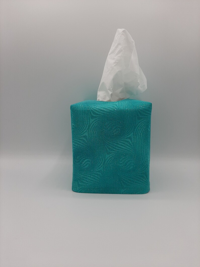 Turquoise Tissue Box Cover Turquoise Kleenex Cover Teal Etsy