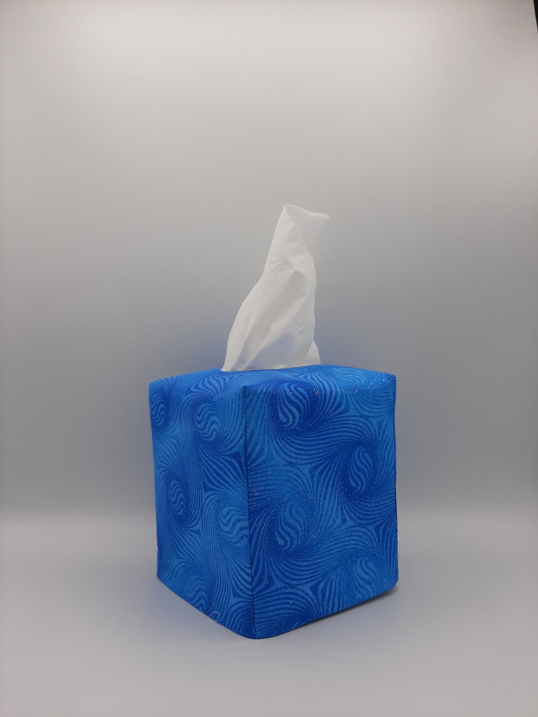 Tissue Box Cover Blue Tissue Box Cover Bling Tissue Kitchen Etsy