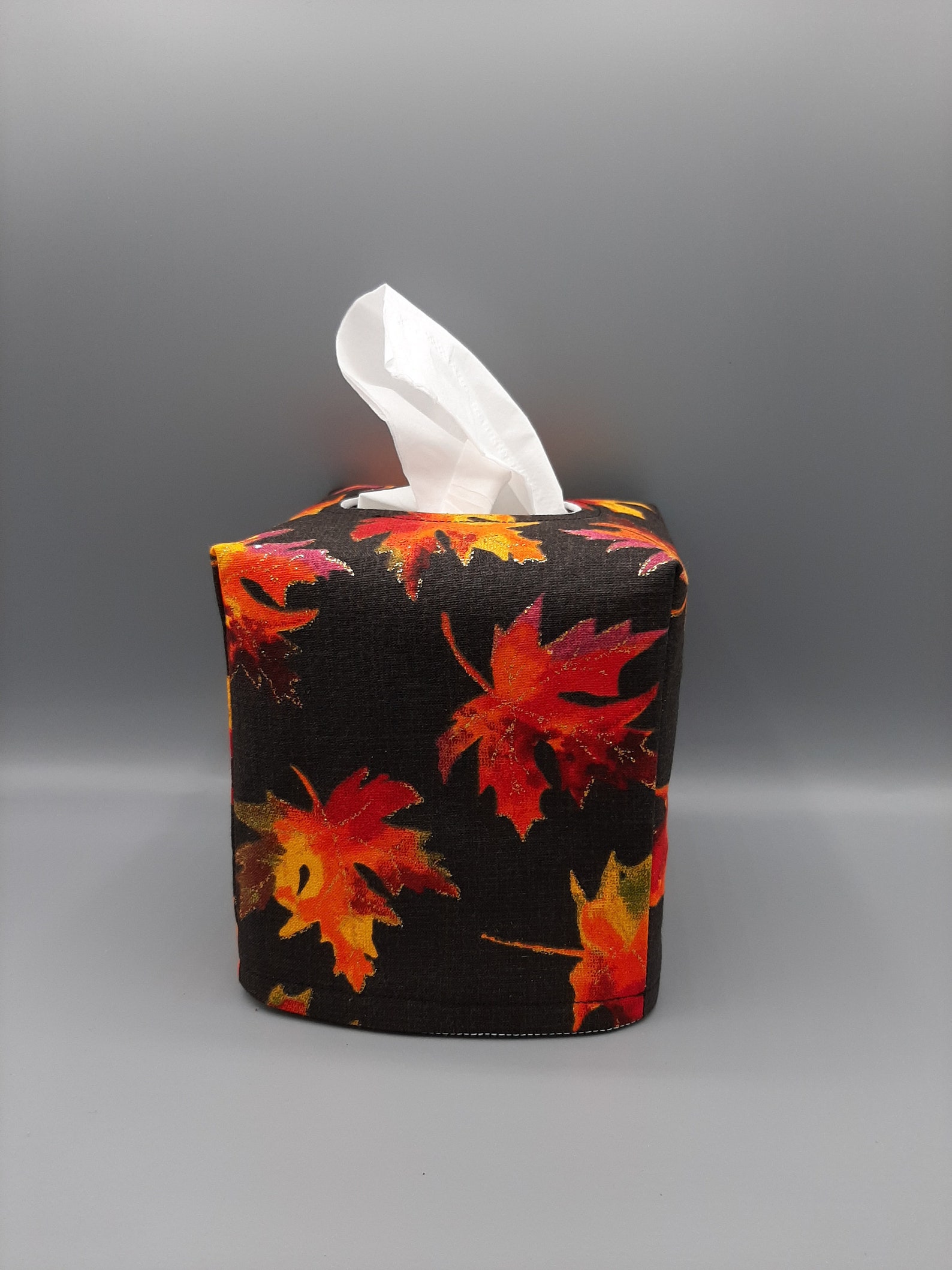 Autumn Fall Leaves Tissue Box Cover Square Tissue Box Cover Etsy