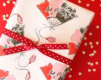 Wrapping Paper: Be Mine Fan