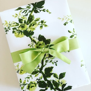 Wrapping Paper: Olive Floral Vine {Gift Wrap, Birthday, Holiday, Christmas}