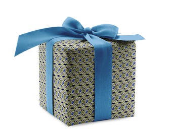 Wrapping Paper: Margeurite Green and Blue {Gift Wrap, Birthday, Holiday, Christmas}
