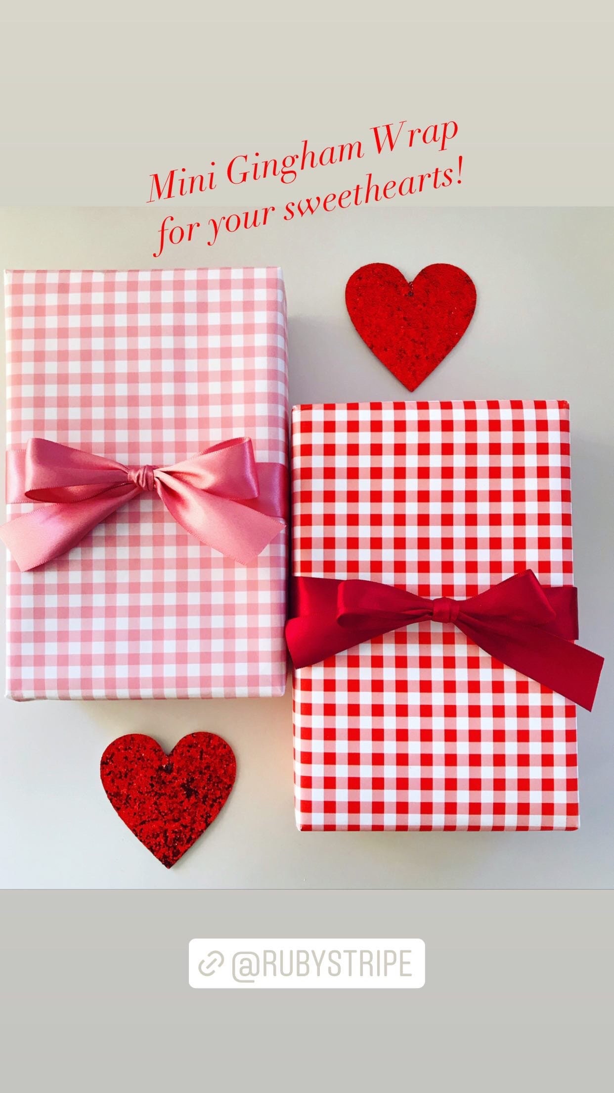 Mini Red Gingham Wrapping Paper