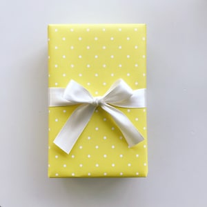 Wrapping Paper: Yellow Pin Dot {gift Wrap, Birthday, Holiday, Christmas ...