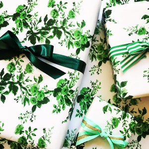 Wrapping Paper: Kelly Floral Vine {Gift Wrap, Birthday, Holiday, Christmas}