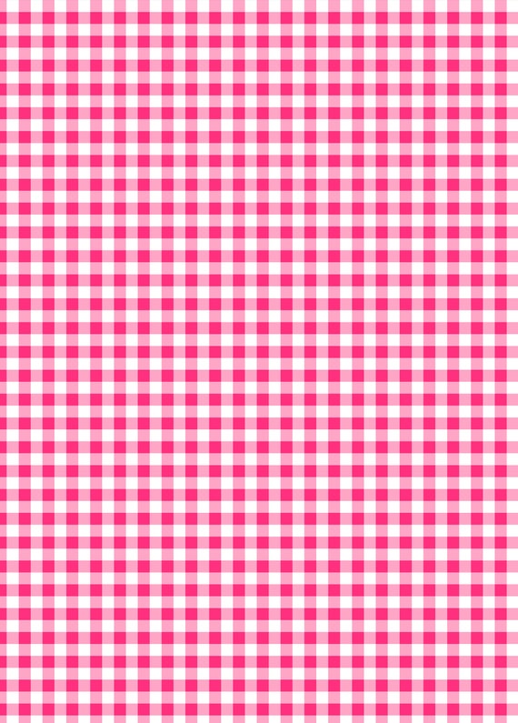 Wrapping Paper: Mini Hot Pink Gingham {Gift Wrap, Birthday, Holiday,  Christmas}