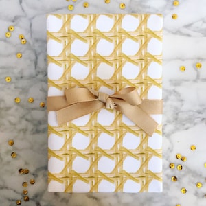 Wrapping Paper: Gold Cane {Gift Wrap, Birthday, Holiday, Christmas}