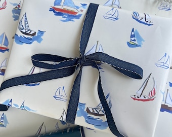 Nantucket Regatta Wrapping Paper {Gift Wrap, Birthday, Holiday, Christmas}