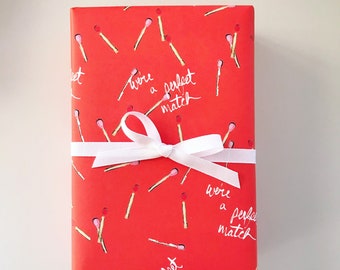 Perfect Match Red Wrapping Paper