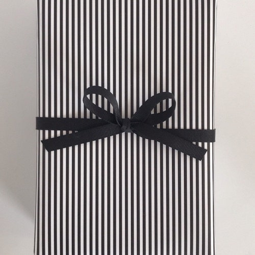 Black Wrapping Paper Birthday Gift Wrap Solid Coloured Etsy