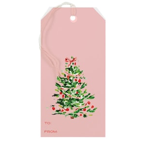 Gift Tag: Oh Christmas Tree Pink {Gift Tag, Christmas, Holiday, Party}