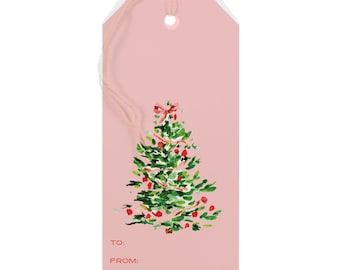 Gift Tag: Oh Christmas Tree Pink {Gift Tag, Christmas, Holiday, Party}