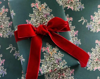 Wrapping Paper: Bow Tree Fraser {Gift Wrap, Birthday, Holiday, Christmas}