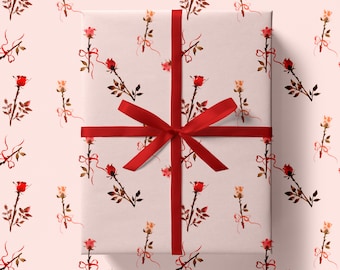 Rose Toss Wrapping Paper