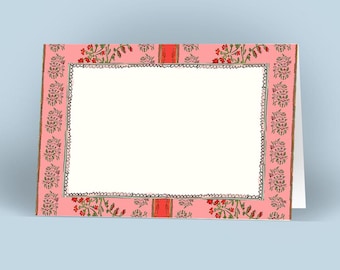 Climbing Vines Place Cards Printed Floral Blue Botanical Personalized Table Name Cards Folded Party Dinner Wedding Card