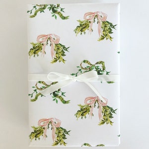 Wrapping Paper: Greens and Bows {Gift Wrap, Birthday, Holiday, Christmas}