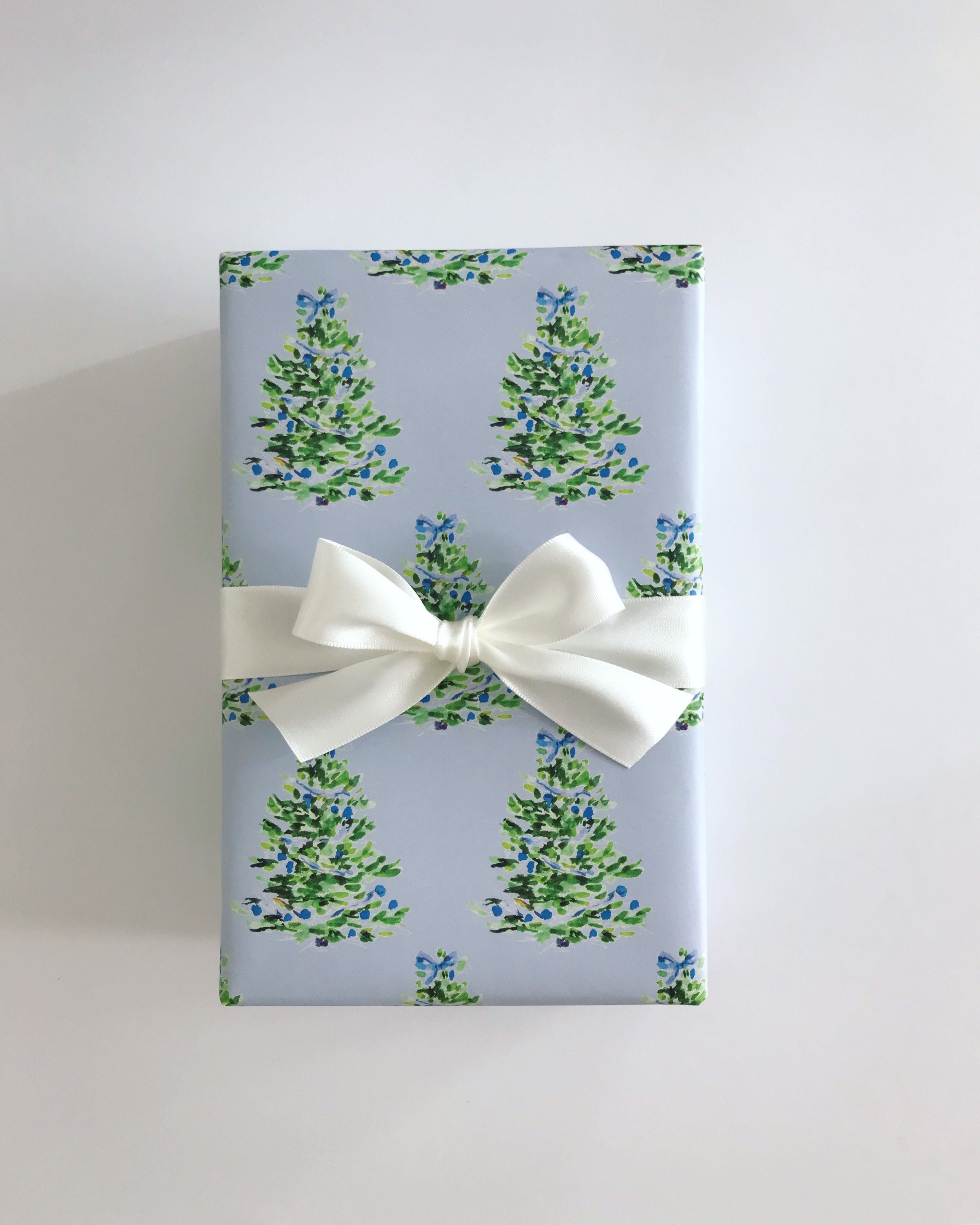 Wrapping Paper: Blue Blooms gift Wrap, Birthday, Holiday, Christmas 