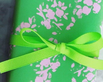 Wrapping Paper: Kelly Parisian Florette {Gift Wrap, Birthday, Holiday, Christmas}
